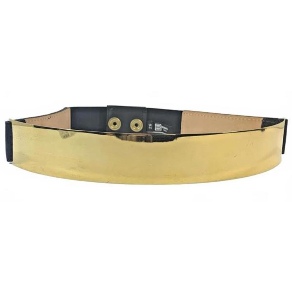 Brave Beltworks Gold Bar Belt Made In Canada Size 26 Metal Elastic Snap Back